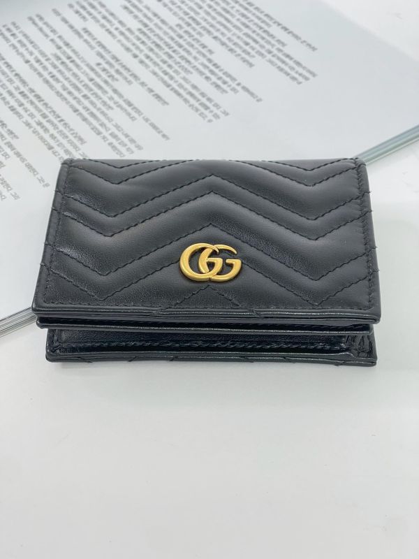 【95成新】GUCCI Marmont 愛心兩摺拉鍊零錢袋短夾 