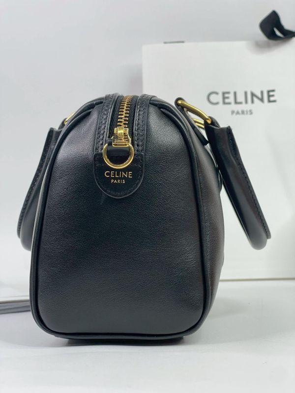 【9成新】CELINE 光滑牛皮革小號波士頓包 