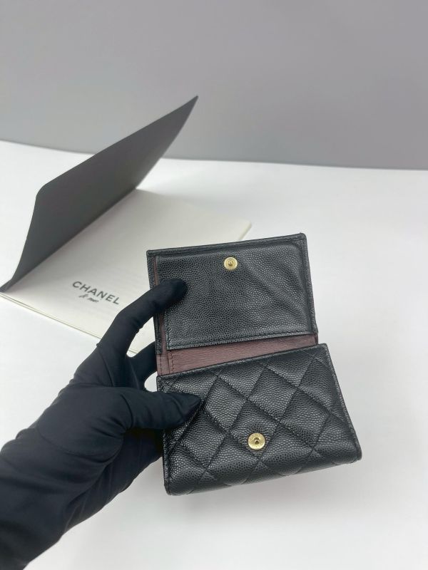 【85成新】CHANEL  COCO迷你雙層三折短夾 