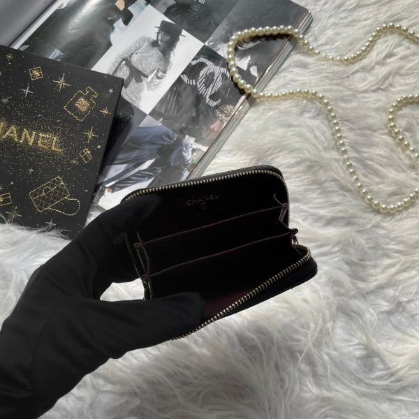 【12期0利率】CHANEL COCO經典牛皮拉鍊零錢包【85成新】 
