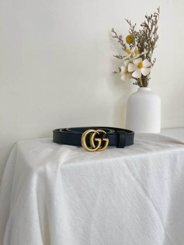 【分期0利率】GUCCI 雙G皮帶 2公分【95成新】 