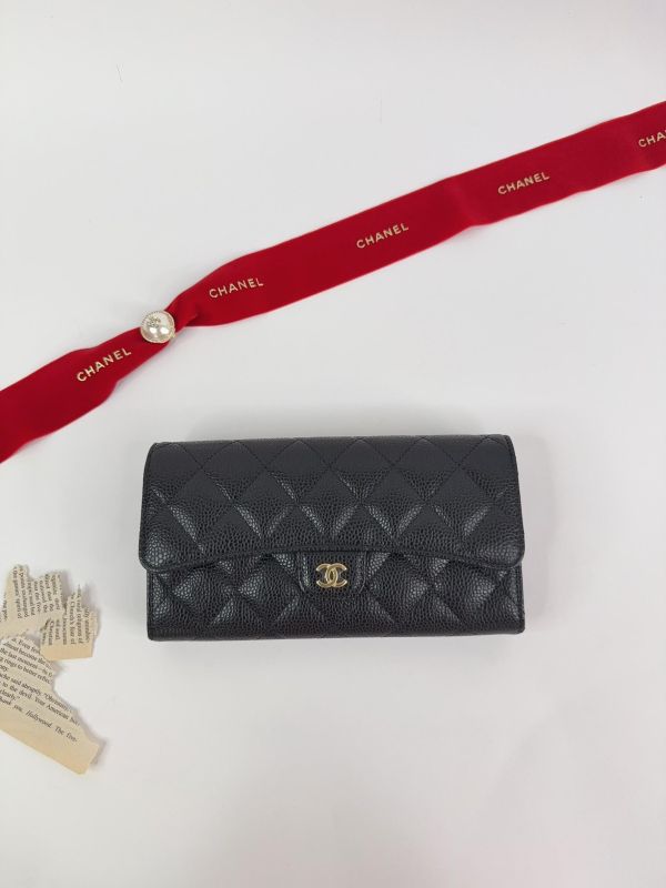 【全新品】CHANEL COCO 經典翻蓋長夾 