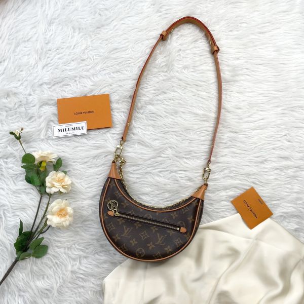 【12期0利率】LV  Loop 老花半月包【95成新】 