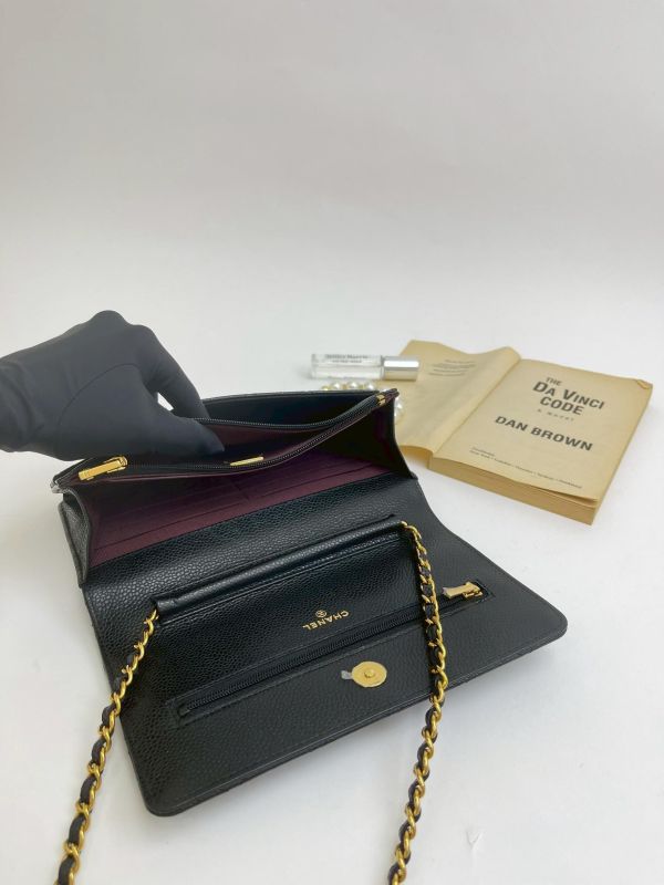 【99成新】CHANEL  WOC魚子醬金扣 