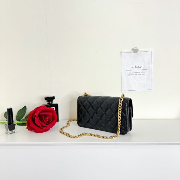 【12期0利率】CHANEL 23S MINI WOC黑金【99成新】 