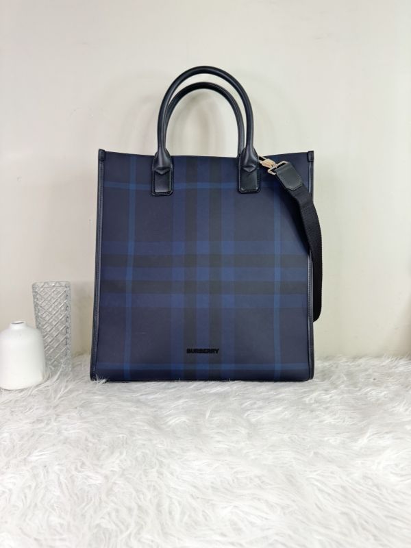 【分期0利率】BURBERRY DANNY 防刮格紋兩用公事包【95成新】 