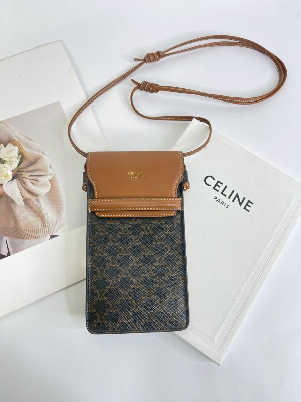 【9成新】CELINE 老花直立式手機包 
