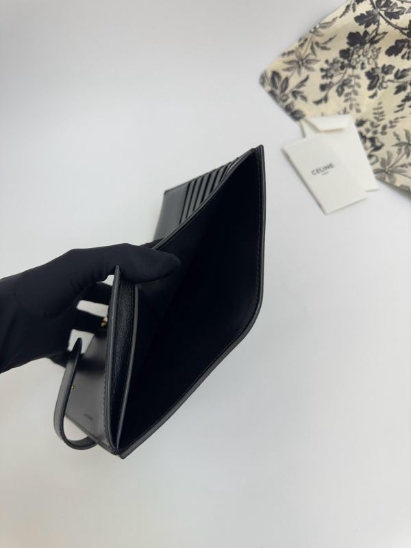【95成新】CELINE STRAP粒面小牛皮錢包 