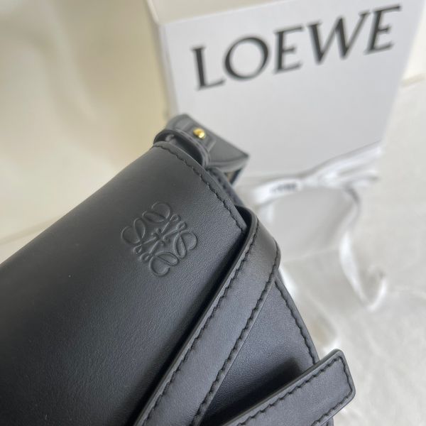 【12期0利率】LOEWE MINI GATE 雙層包 黑【9成新】 