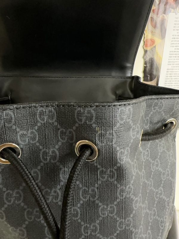 【12期0利率】GUCCI GG印花帆布後背包【9成新】 