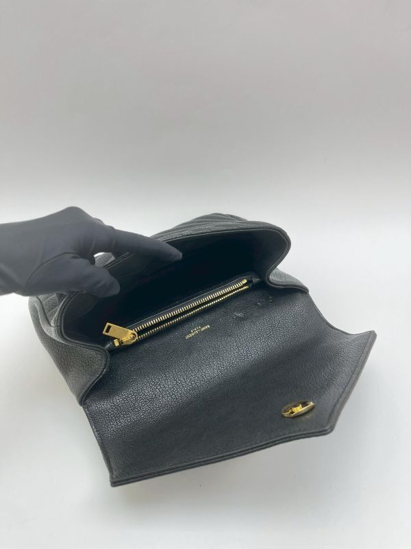 【9成新】YSL COLLèGE中性絎縫皮革手袋 