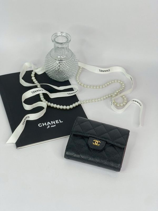 【分期0利率】CHANEL COCO 背面拉鍊三折短夾【9成新】 