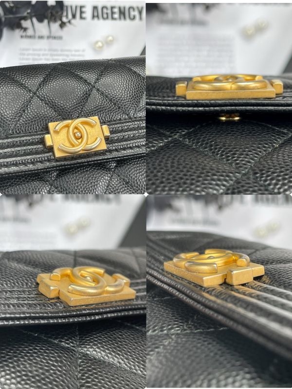 【12期0利率】CHANEL BOY牛皮中夾【9成新】 