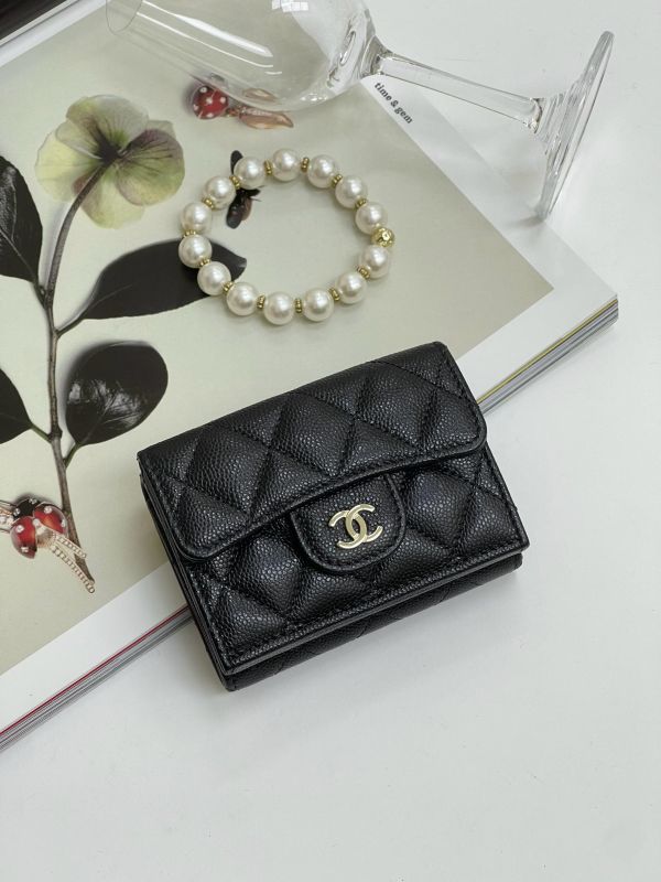 【95成新】CHANEL  COCO迷你雙層三折短夾 