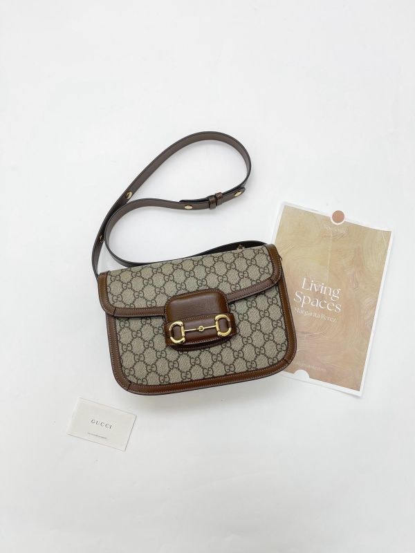 【閒置新品】GUCCI Horsebit 1955 中號馬鞍包 