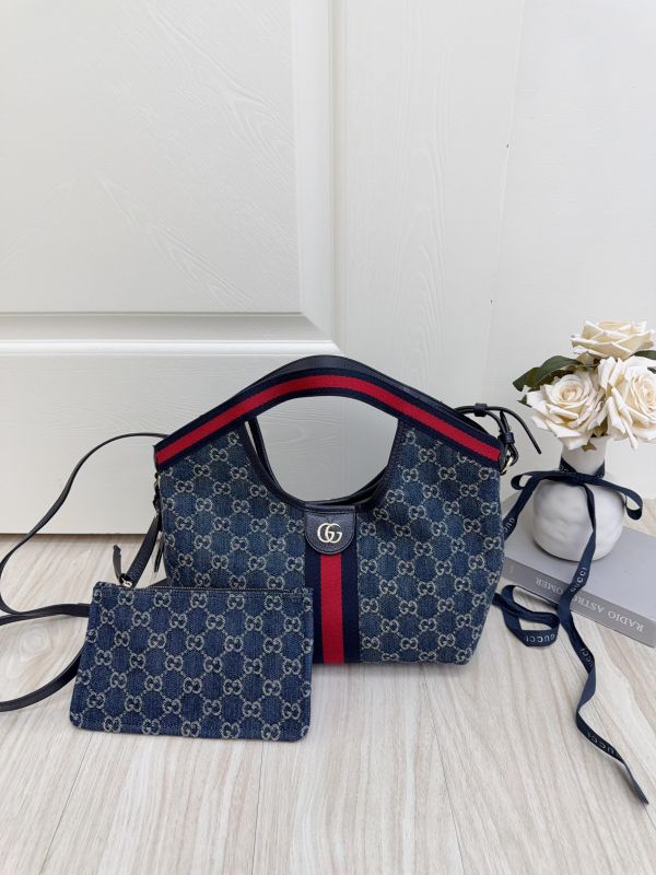 【9成新】GUCCI GIGLIO 緹花托特包 