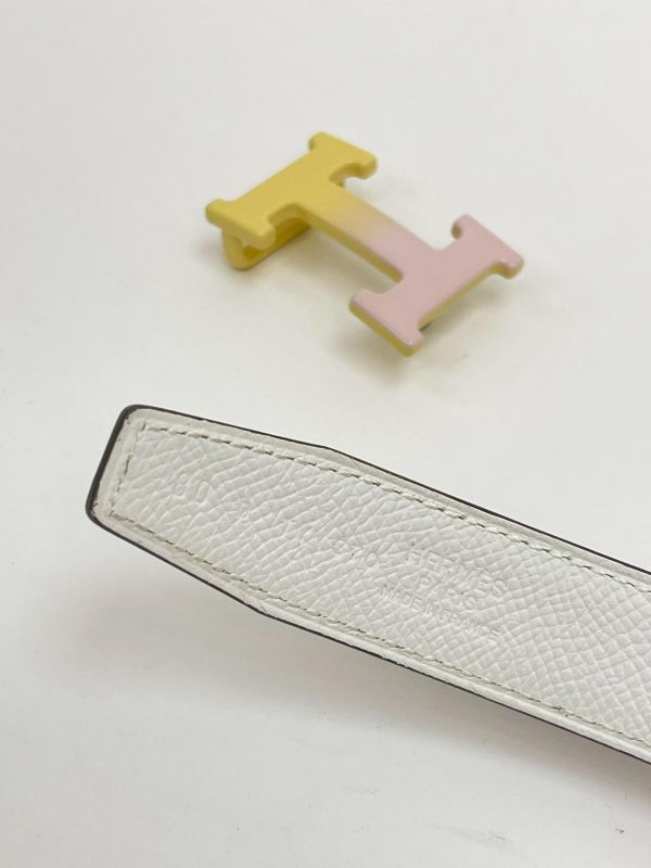 【95成新】HERMES 漸層琺瑯雙面皮帶 24MM 