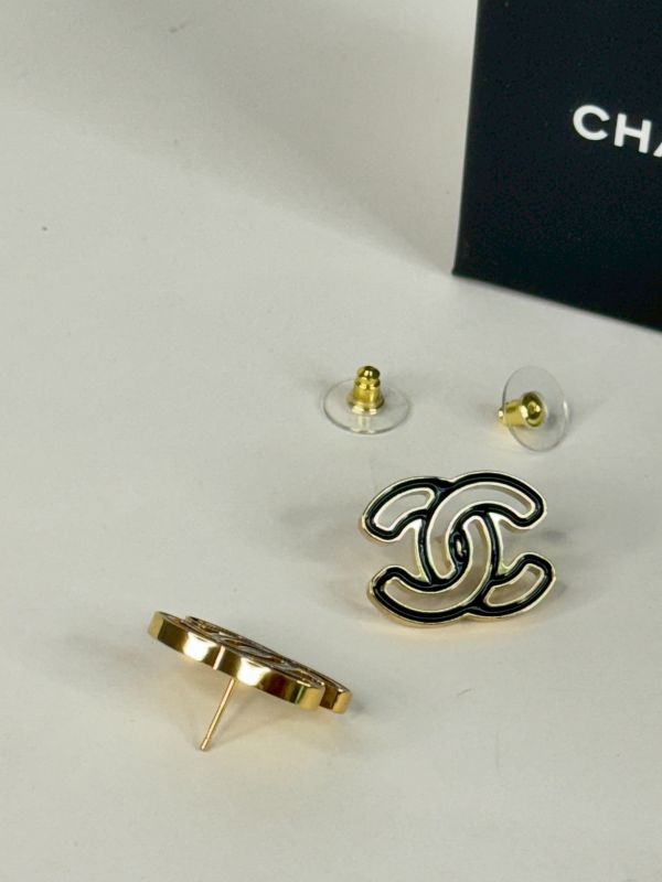 【分期0利率】CHANEL 24A鏤空琺瑯雙C耳針【未使用閒置品】 