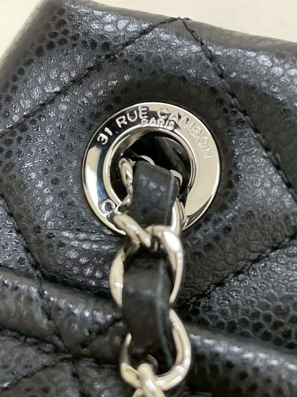 【9成新】CHANEL 顆粒牛皮托特手提單肩包 