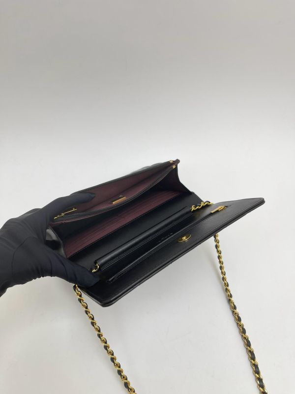 【99成新】CHANEL  WOC 羊皮金扣 
