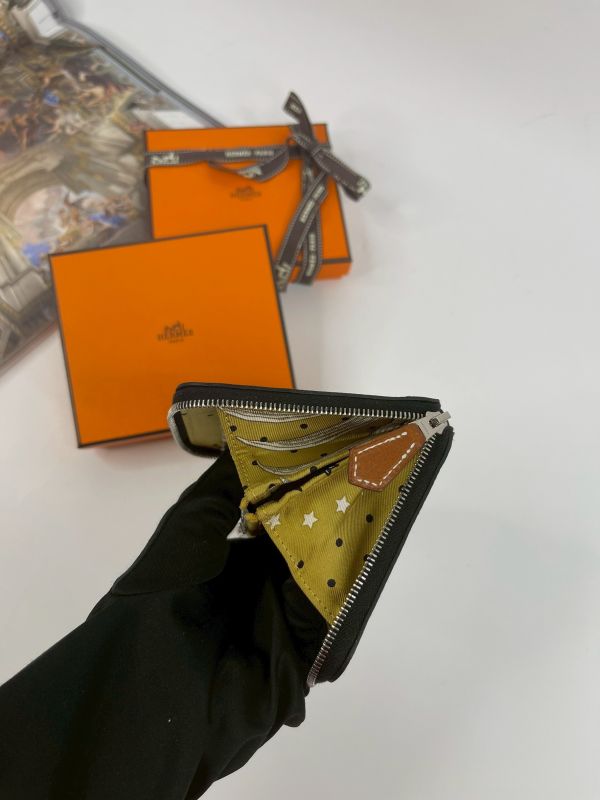 【分期0利率】HERMES 絲巾短夾  黑【99成新】 