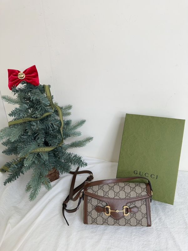 【12期0利率】Gucci 馬銜扣 1955 迷你包【95成新】 