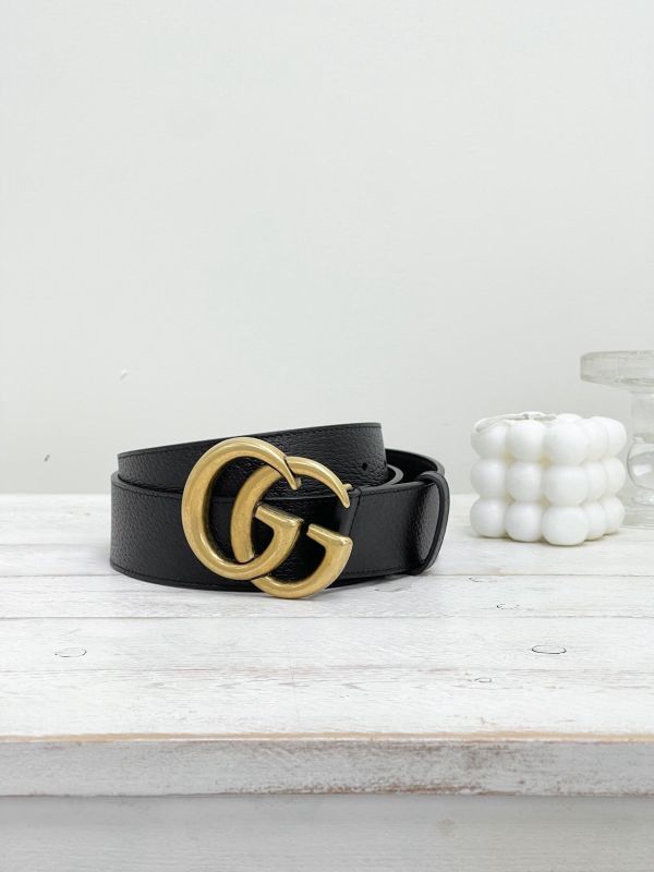 【95成新】GUCCI 復古雙G皮帶 40MM 