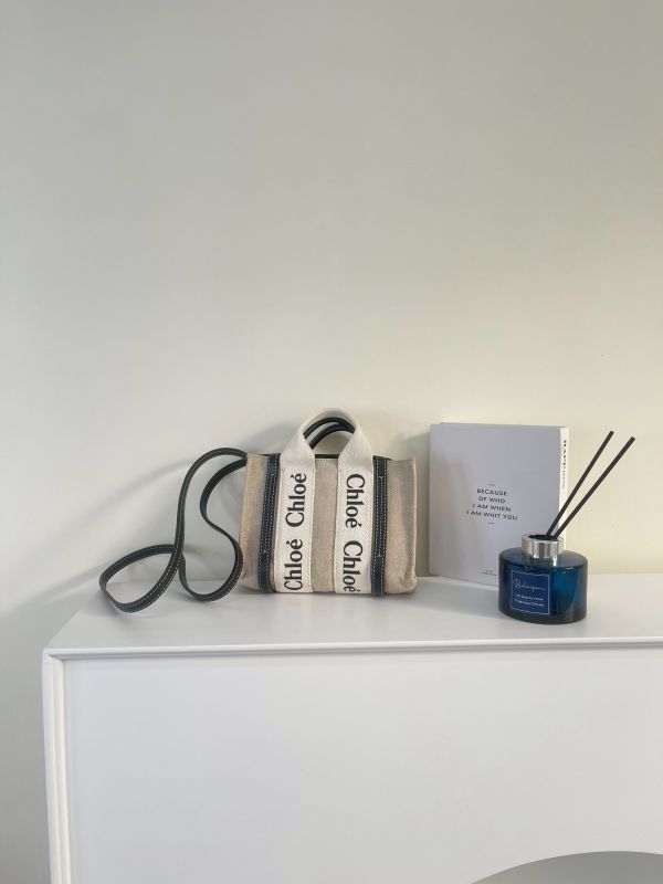 【12期0利率】CHLOE MINI WOODY 深藍【88成新】 