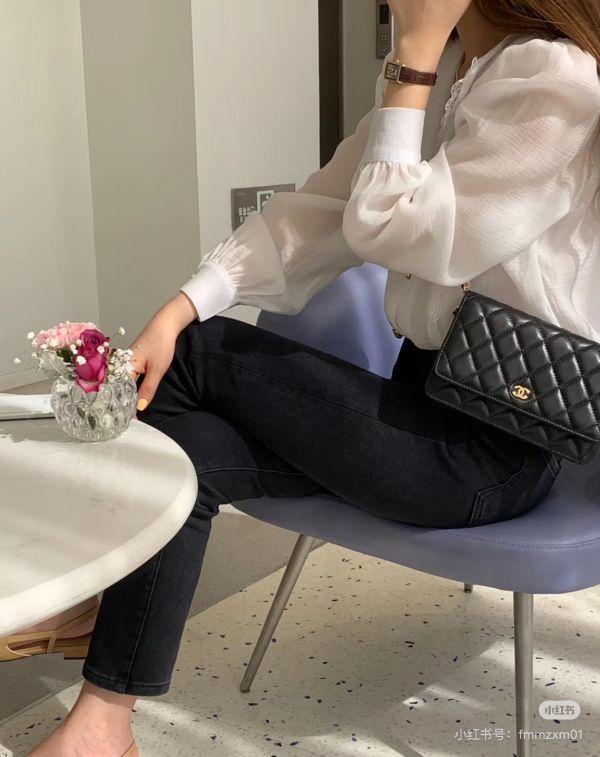 【99成新】CHANEL  WOC魚子醬金扣 