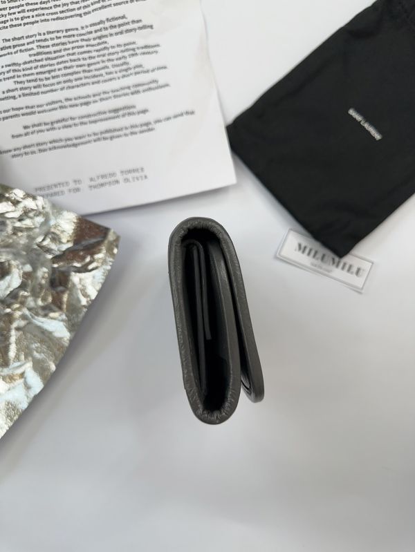 【12期0利率】YSL NIKI三折短夾【99成新】 