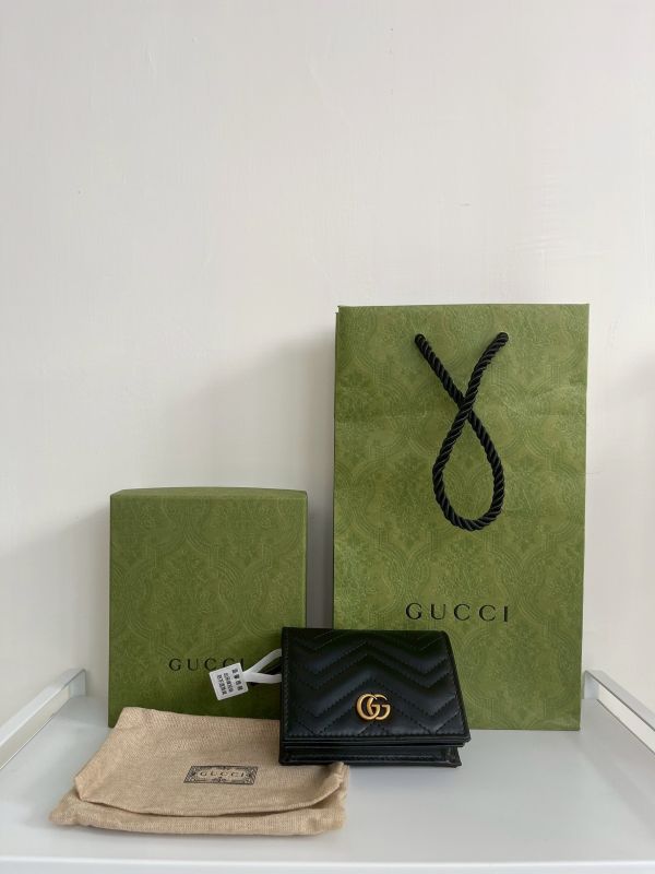【分期0利率】GUCCI Marmont 愛心兩摺拉鍊零錢袋短夾【全新品】 