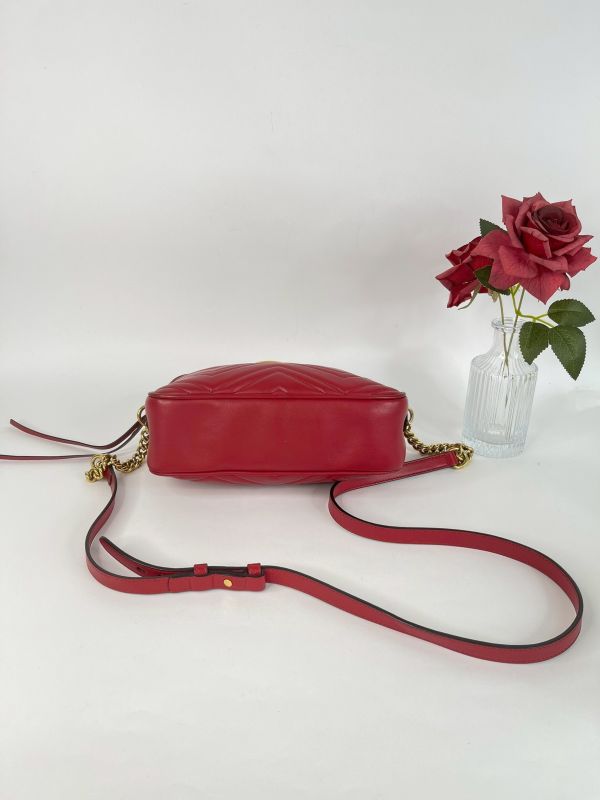【分期0利率】GUCCI Marmont 相機包紅金【85成新】 