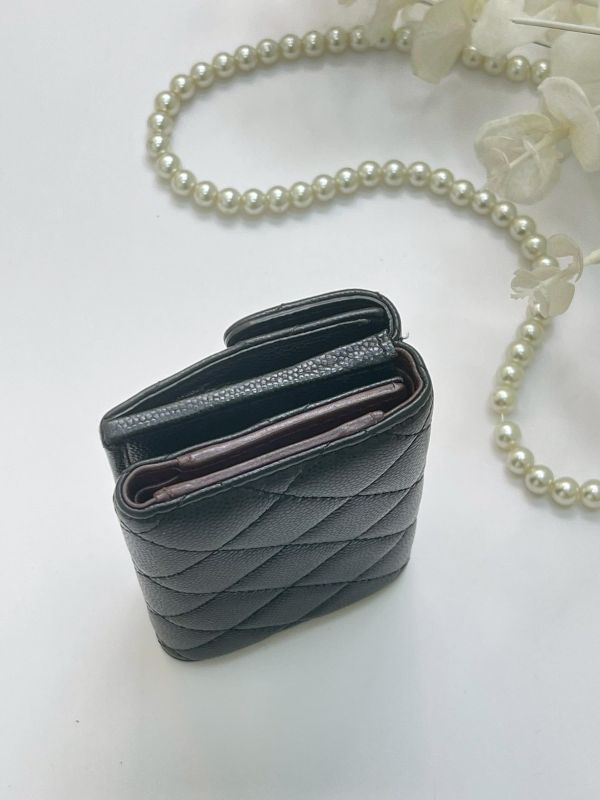 【9成新】CHANEL  COCO迷你雙層三折短夾 