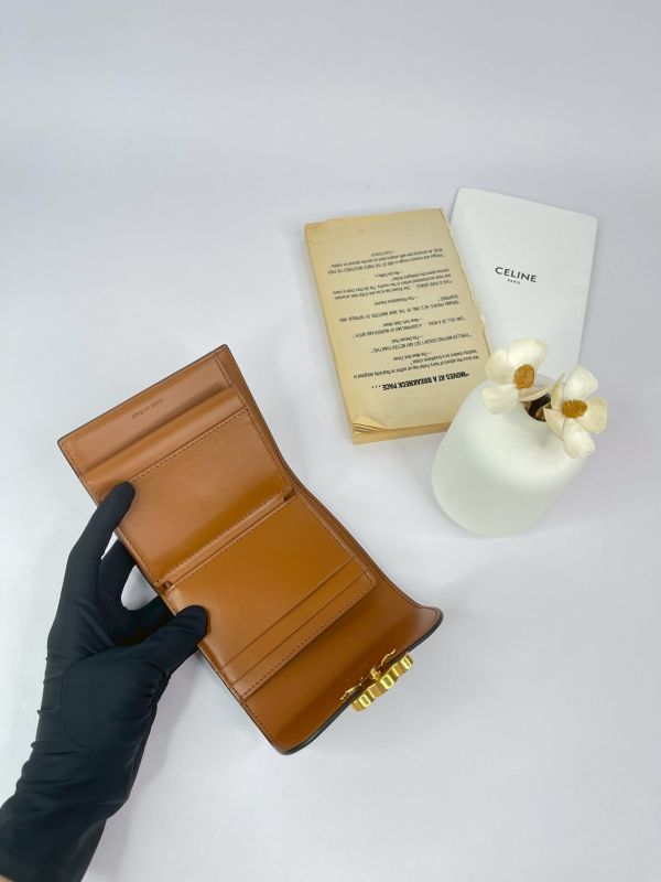 【分期0利率】CELINE凱旋門三摺短夾【95成新】 