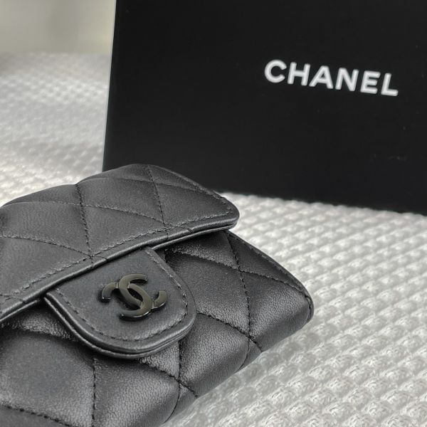 【12期0利率】Chanel COCO羊皮零錢卡包【95成新】 