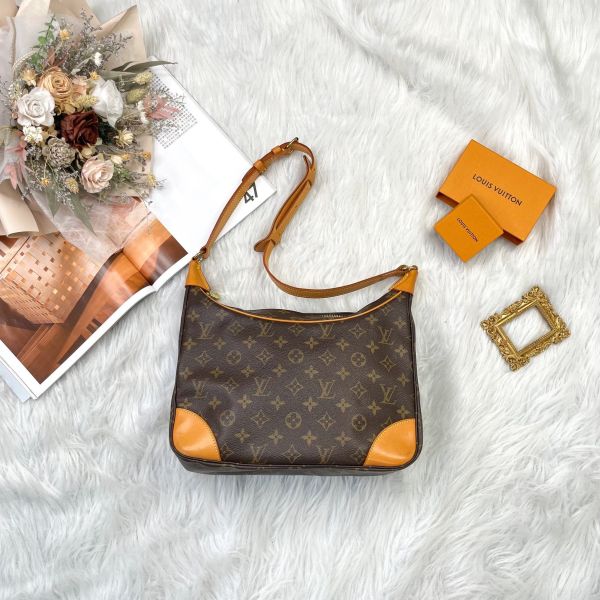 【12期0利率】 LV VTG Boulogne 30老花牛角包【9成新】 