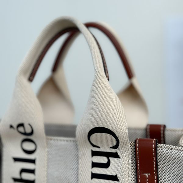 【12期0利率】Chloé 背帶款小號 Woody Tote Bag 焦糖色【95成新】 