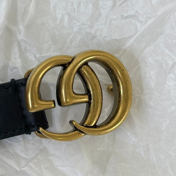 【12期0利率】GUCCI  雙G皮帶 2公分【9成新】 