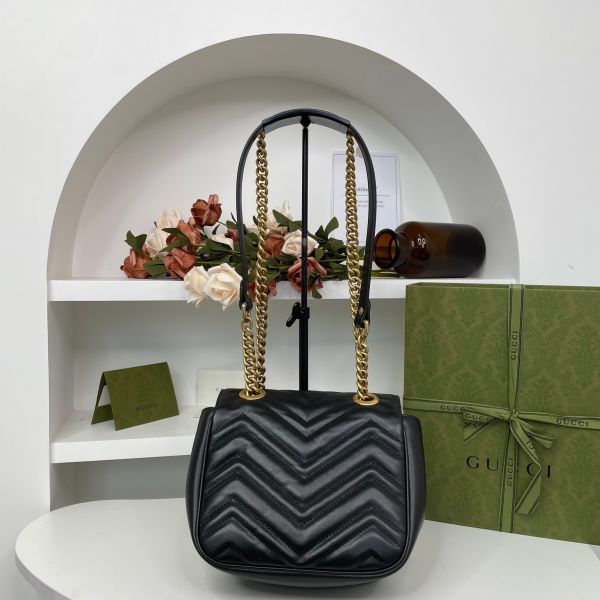 【99新】【12期0利率】GG Marmont絎縫迷你手提袋 方胖馬夢 