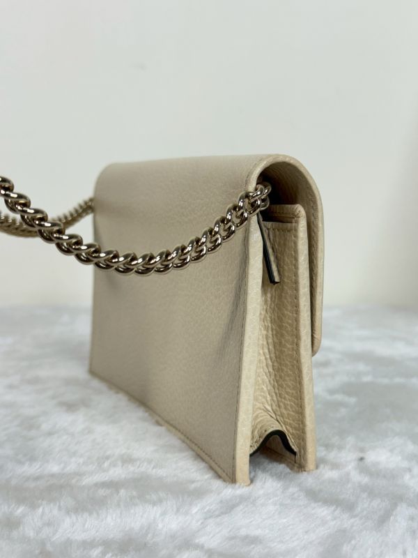 【85成新】GUCCI 荔枝皮雙G WOC 