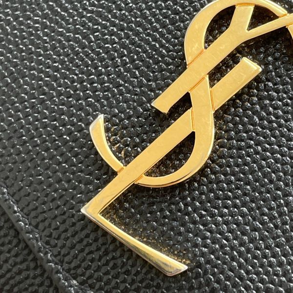 【12期0利率】YSL 牛皮雙層扣式短夾【9成新】 