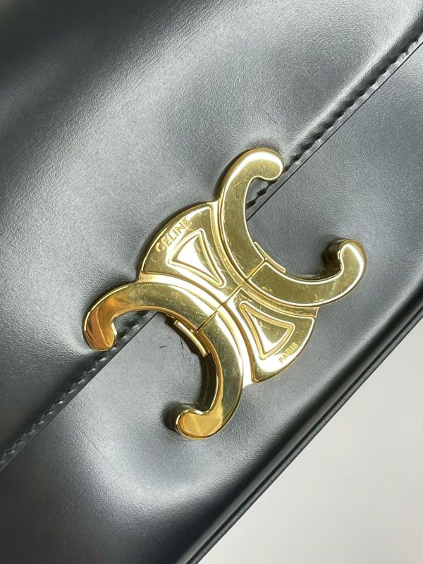 【9成新】CELINE 亮面牛皮革CLAUDE肩揹袋 