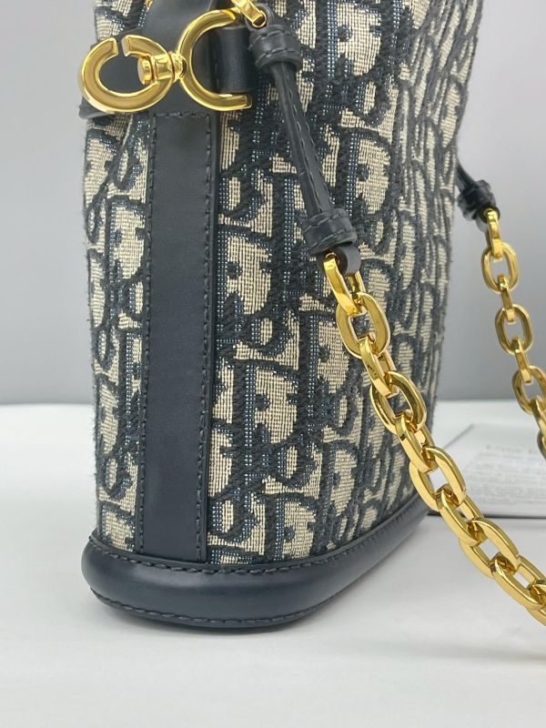 【9成新】DIOR C'EST 老花水桶包 中號 