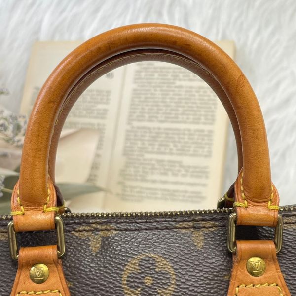 【12期0利率】LV  MINI SPEEDY  老花迷你波士頓手提斜背包【85成新】 