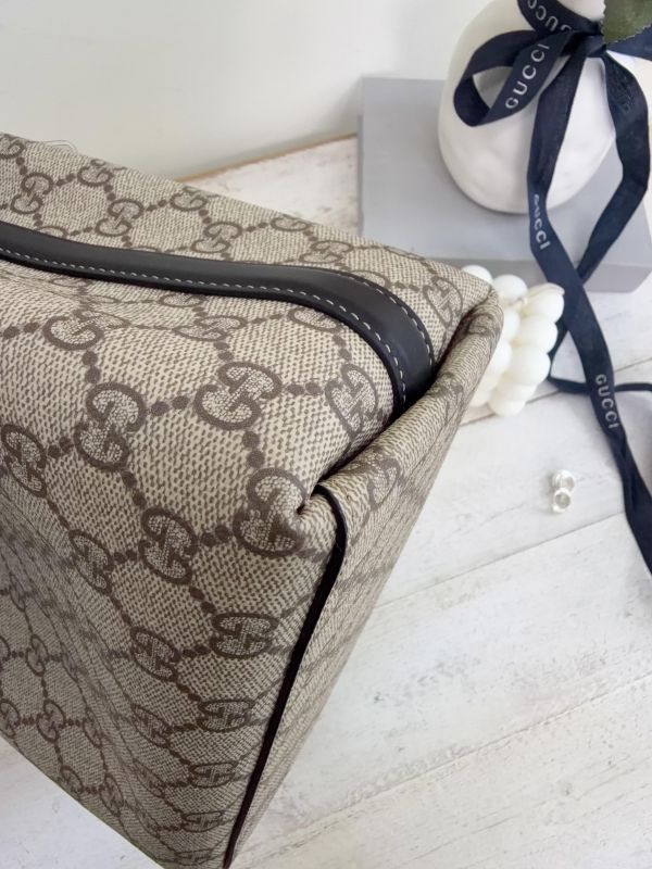 【99成新】GUCCI GG Emblem系列小號水桶包 