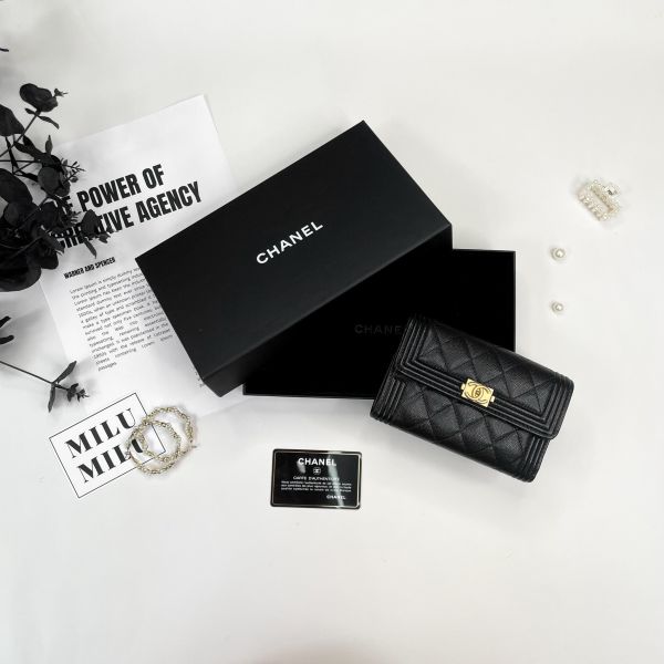 【12期0利率】CHANEL BOY牛皮中夾【9成新】 