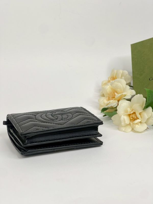 【分期0利率】GUCCI Marmont 愛心兩摺拉鍊零錢袋短夾【99成新】 