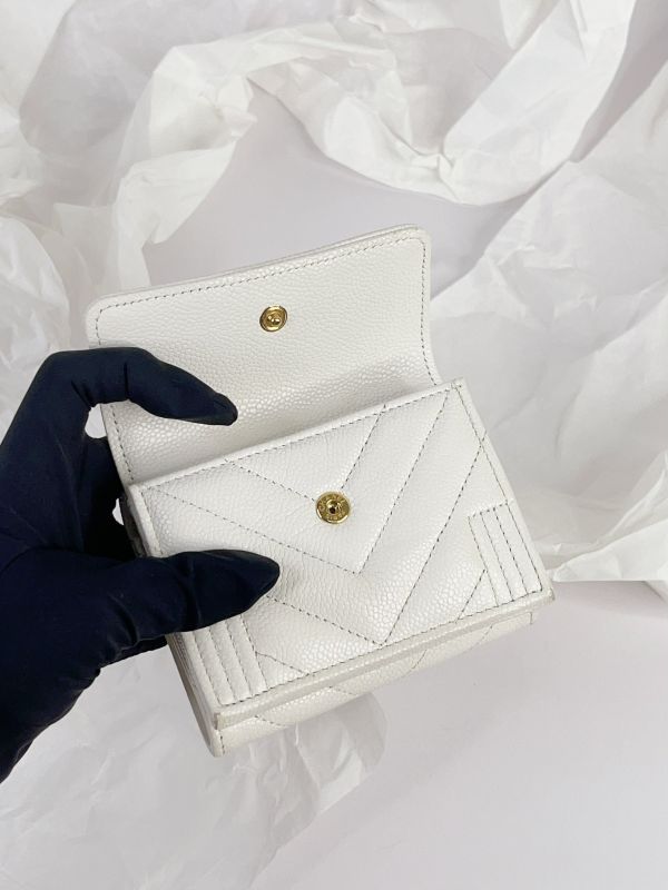 【9成新】CHANEL 24C  BOY 迷你三折雙層短夾 