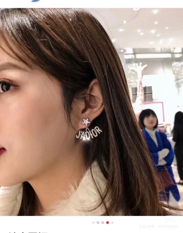 【分期0利率】DIOR J'adior 水鑽蜜蜂不對稱耳環【9成新】 