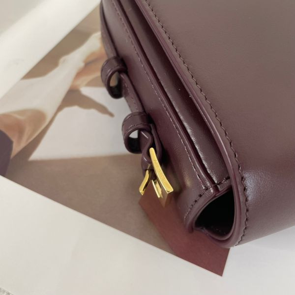 【未用閒置品】BURBERRY Grace 方胖 酒紅 